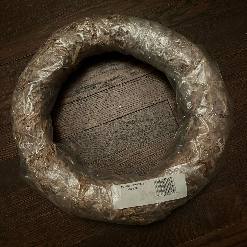 Two 12” Straw Wreaths